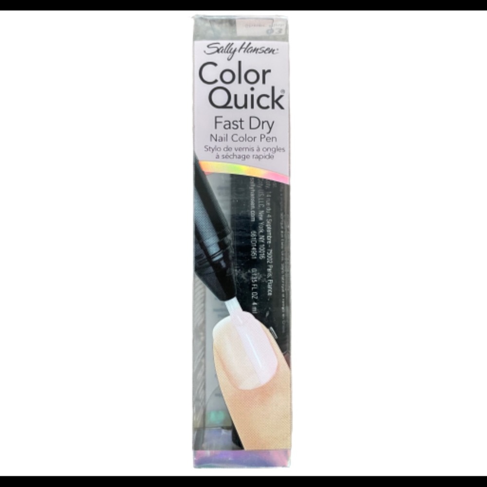 Color quick fast dry nail color pen clear opal NEW